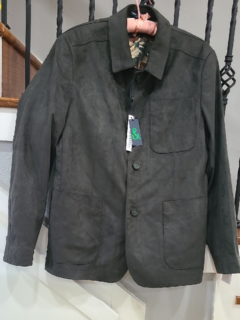 Men's MicroSuede Jacket - Dark Gray